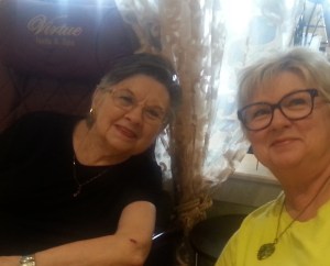 Two seniors in their pedicure chairs!